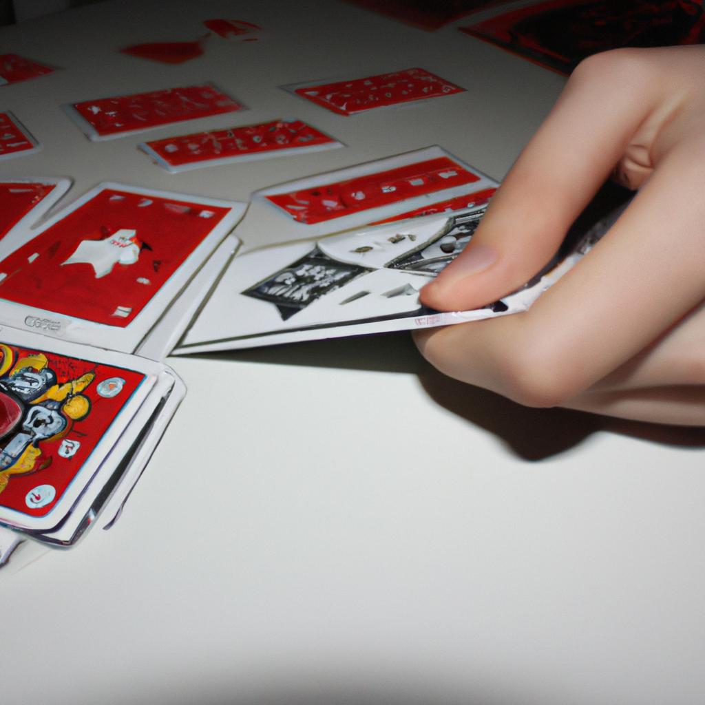 Person playing various card games