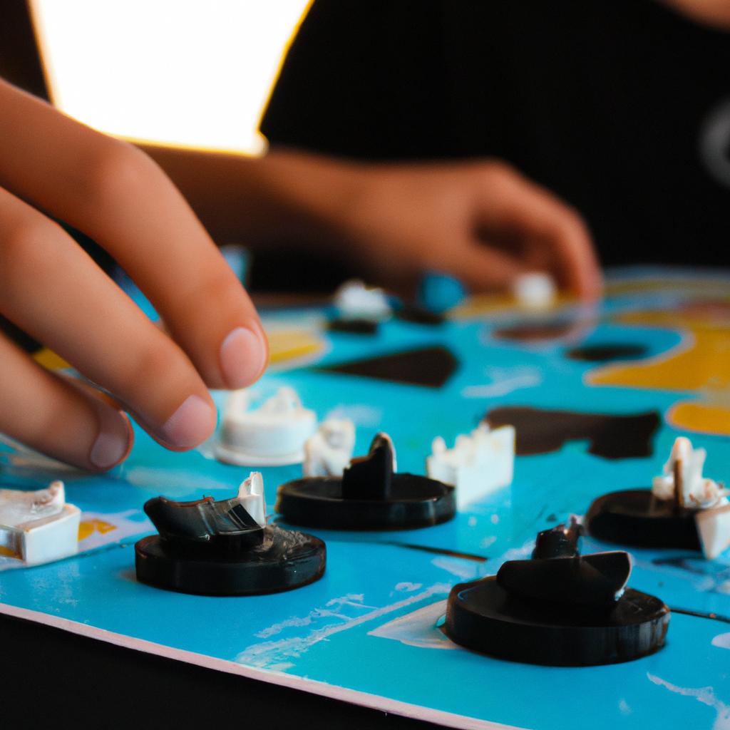 Person playing cooperative board game