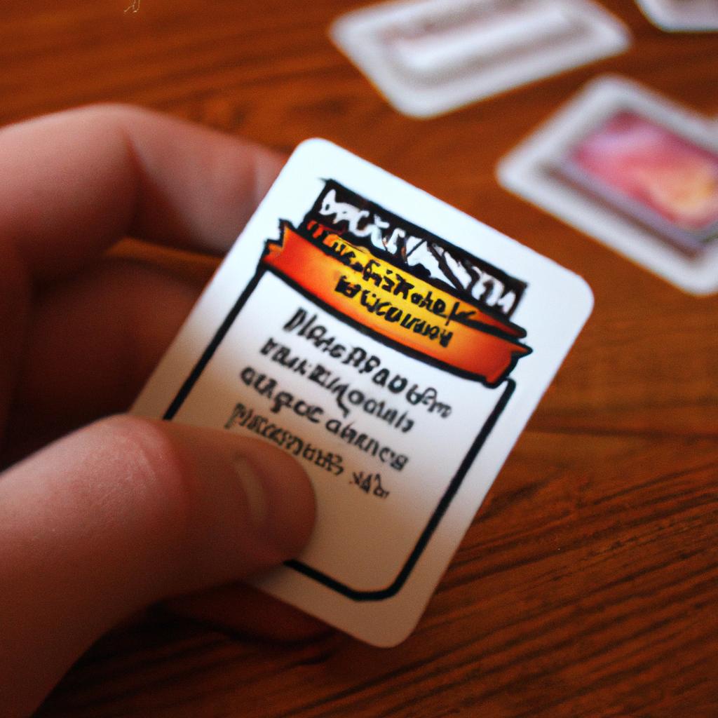 Person playing Munchkin card game